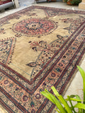 10'6 x 12'6 Square-ish Turkish Sivas rug #2233 / 11x13 Vintage Rug - Blue Parakeet Rugs