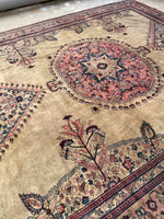 10'6 x 12'6 Square-ish Turkish Sivas rug #2233 / 11x13 Vintage Rug - Blue Parakeet Rugs