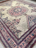 10'6 x 12'6 Square-ish Turkish Sivas rug #2233 / 11x13 Vintage Rug - Blue Parakeet Rugs