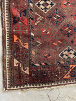 3' x 3'9 Antique Square Baluchi Rug #1179