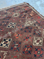 3' x 3'9 Antique Square Baluchi Rug #1179