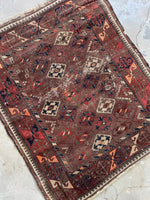 3' x 3'9 Antique Square Baluchi Rug #1179