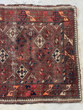 3' x 3'9 Antique Square Baluchi Rug #1179