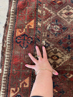 3' x 3'9 Antique Square Baluchi Rug #1179