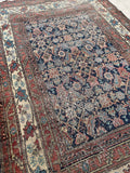 3’10 x 6’ Worn Antique Kurdish rug #1907ML / 4x6 vintage rug - Blue Parakeet Rugs