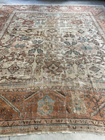 12'10 x 13'7 Worn 19th Century Persian Rug #2640ML