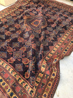 7’3 x 9’6 Antique nomadic Afghani Rug (#858) - Blue Parakeet Rugs