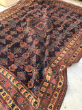 7’3 x 9’6 Antique nomadic Afghani Rug (#858) - Blue Parakeet Rugs