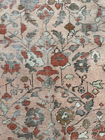 9'2 x 11' Antique Love Worn Persian rug #2692 / Large Vintage Rug - Blue Parakeet Rugs