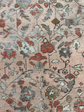 9'2 x 11' Antique Love Worn Persian rug #2692 / Large Vintage Rug - Blue Parakeet Rugs
