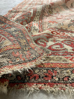 9'2 x 11' Antique Love Worn Persian rug #2692 / Large Vintage Rug - Blue Parakeet Rugs