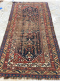 3'10 x 7'7 Antique Shiraz Tribal Rug - Blue Parakeet Rugs