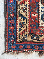 3'10 x 7'7 Antique Shiraz Tribal Rug - Blue Parakeet Rugs