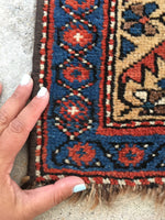 3'10 x 7'7 Antique Shiraz Tribal Rug - Blue Parakeet Rugs