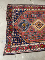 5'9 x 8' Vintage Persian Shiraz rug #2750ML / Large Vintage Rug - Blue Parakeet Rugs