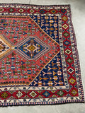 5'9 x 8' Vintage Persian Shiraz rug #2750ML / Large Vintage Rug - Blue Parakeet Rugs