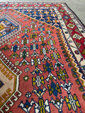 5'9 x 8' Vintage Persian Shiraz rug #2750ML / Large Vintage Rug - Blue Parakeet Rugs
