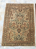 2'6 x 3'8  antique Persian Tabriz rug - Blue Parakeet Rugs