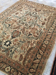 2'6 x 3'8  antique Persian Tabriz rug - Blue Parakeet Rugs