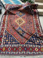 5'9 x 8' Vintage Persian Shiraz rug #2750ML / Large Vintage Rug - Blue Parakeet Rugs
