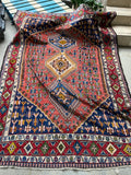 5'9 x 8' Vintage Persian Shiraz rug #2750ML / Large Vintage Rug - Blue Parakeet Rugs