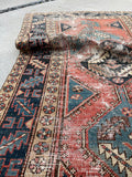 3'2 x 5'8 Perfectly Worn Antique Persian Scatter Rug #2881