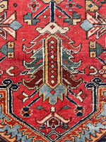 8'6 x 11’10 Antique Persian Heriz rug #2402 - Blue Parakeet Rugs