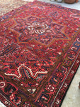 7'11 x 11' vintage Persian Heriz (#710) - Blue Parakeet Rugs