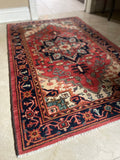 3x5 Vintage Persian Heriz Rug #2740 / Small Heriz Rug - Blue Parakeet Rugs