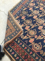 3'6 x 6'4 antique Kurdish rug - Blue Parakeet Rugs