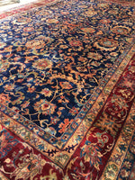 12x18 Vintage and royal Oversize Persian Tabriz rug / oversize vintage rug #1050 - Blue Parakeet Rugs