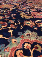 12x18 Vintage and royal Oversize Persian Tabriz rug / oversize vintage rug #1050 - Blue Parakeet Rugs