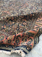 4'10" x 6'8" Persian Bibikabad Rug - Blue Parakeet Rugs