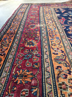 10'2 x 11'8 Antique early 1900s rug #711 - Blue Parakeet Rugs