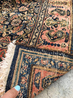 4'10" x 6'8" Persian Bibikabad Rug - Blue Parakeet Rugs