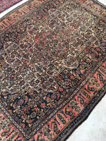 4'10" x 6'8" Persian Bibikabad Rug - Blue Parakeet Rugs