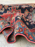 3'6 x 16'2 Antique Tribal Runner #2067 / 4x16 Vintage Runner - Blue Parakeet Rugs