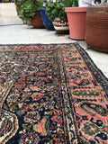 4'10" x 6'8" Persian Bibikabad Rug - Blue Parakeet Rugs