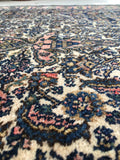4'10" x 6'8" Persian Bibikabad Rug - Blue Parakeet Rugs