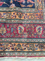 10'2 x 11'8 Antique early 1900s rug #711 - Blue Parakeet Rugs