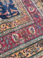 10'2 x 11'8 Antique early 1900s rug #711 - Blue Parakeet Rugs