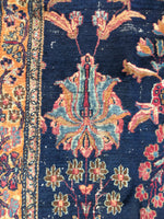 10'2 x 11'8 Antique early 1900s rug #711 - Blue Parakeet Rugs
