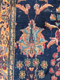 10'2 x 11'8 Antique early 1900s rug #711 - Blue Parakeet Rugs