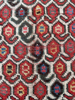 6'4 x 14'6 Antique worn paisley Persian Mahal rug #2068 / 6x15 Vintage Rug - Blue Parakeet Rugs