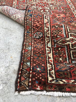 2'5 x 3'11 Gharajeh Heriz scatter rug - Blue Parakeet Rugs