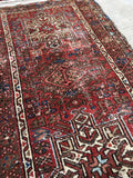 2'3 x 3'11 Gharajeh Heriz scatter rug - Blue Parakeet Rugs