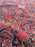 5'4 x 9'2 Antique Persian Malayer rug #1218ML / 5x9 Vintage Rug - Blue Parakeet Rugs