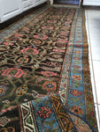 3'6 x 14’7 antique Persian Bidjar runner - Blue Parakeet Rugs