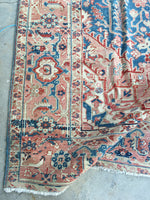 8'7 x 11'2 Persian Tabriz Rug (#1220) / Large vintage rug - Blue Parakeet Rugs