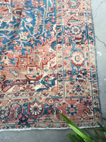 8'7 x 11'2 Persian Tabriz Rug (#1220) / Large vintage rug - Blue Parakeet Rugs